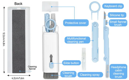 7-in-1 Computer & Keyboard Cleaner Kit | Cleaning Pen, Brush & Keycap Puller for Headsets & Electronics
