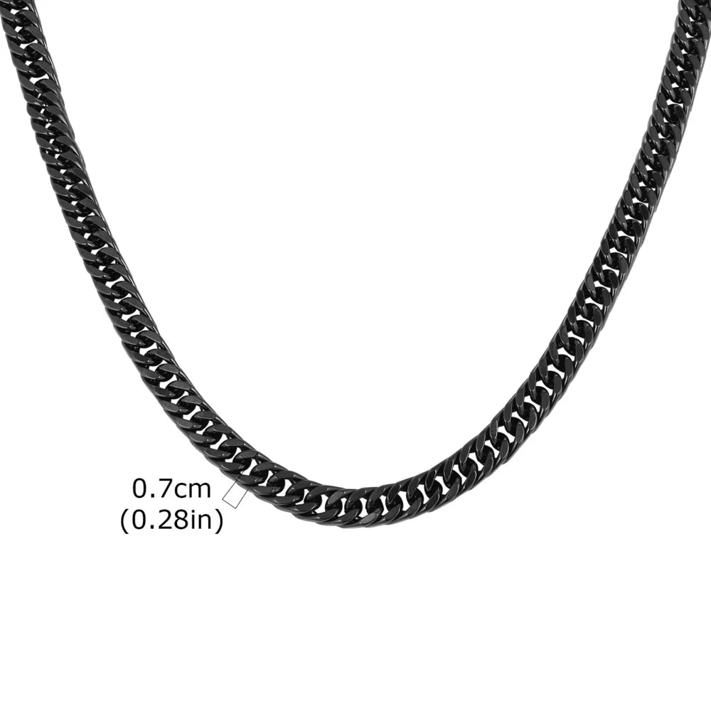 Men's Stainless Steel Cuban Link Chain Necklace Waterproof