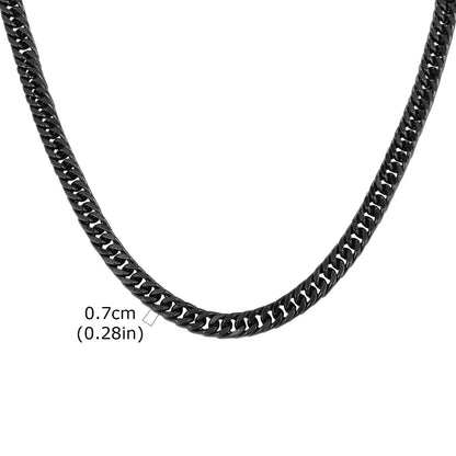 Men's Stainless Steel Cuban Link Chain Necklace Waterproof