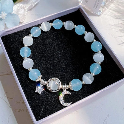 Women's Crystal Beads Bracelet | Korean Flower, Fox & Feather Tassel Friendship Jewelry Gift