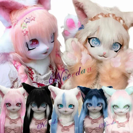 Fursuit Kigurumi Cosplay Costume Head Paws and Tail for Furries and Conventions