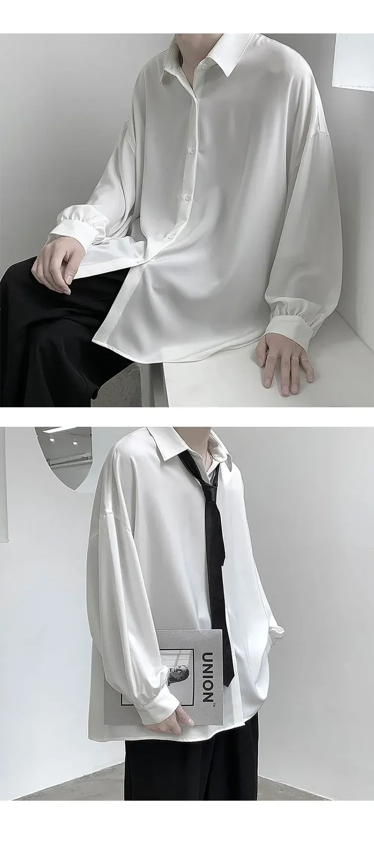 King Billion Men's Korean-Style Oversized Shirt – Loose Fit, Harajuku Casual | M–XXL