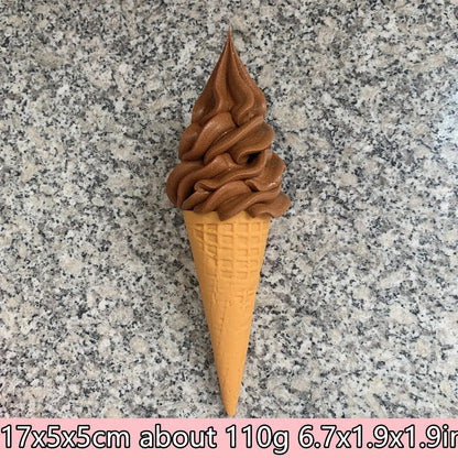 Realistic Faux Ice Cream Cone – Simulation Waffle Cone Prop for Display, Decor & Content Creation