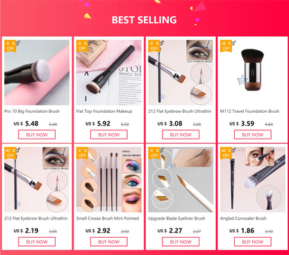 Upgrade Blade Eyeliner & Eyebrow Brush | Ultra Thin Fine Angle Flat Brush for Precise Eye Makeup