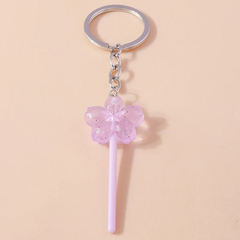 3D Simulation Food Keychain – Cute Resin Lollipop, Donut & Snack Key Ring Charms