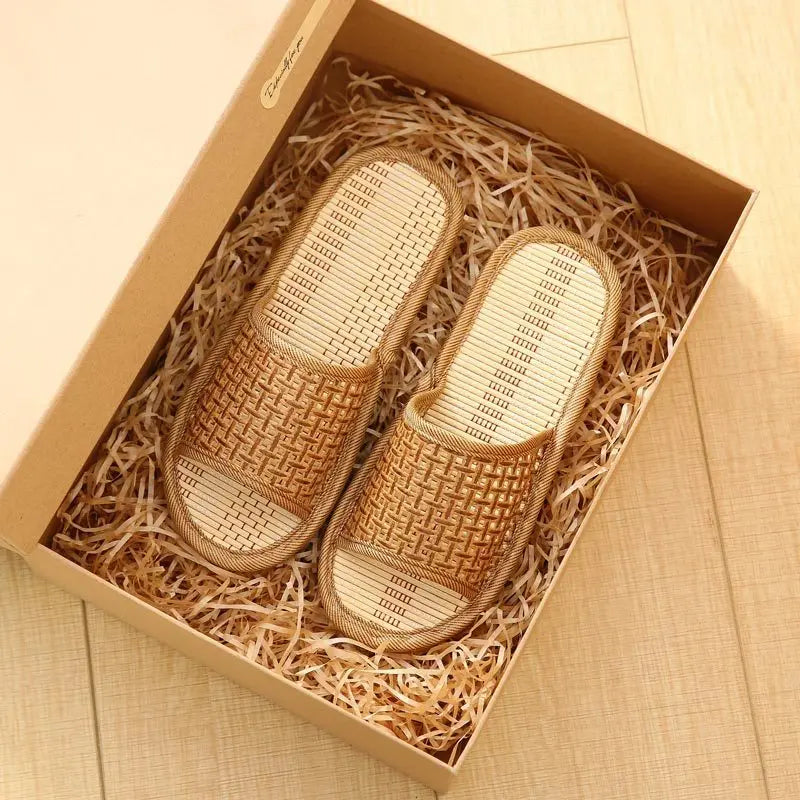 Woven Rattan Slide Sandals for Women and Men