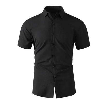Men's Business Casual Short Sleeve Shirt | Wrinkle-Free Summer Top