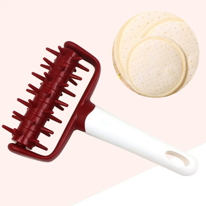 DIY Pizza & Pastry Dough Roller | Plastic Needle Wheel Cutter & Bread Hole Punch Baking Tool