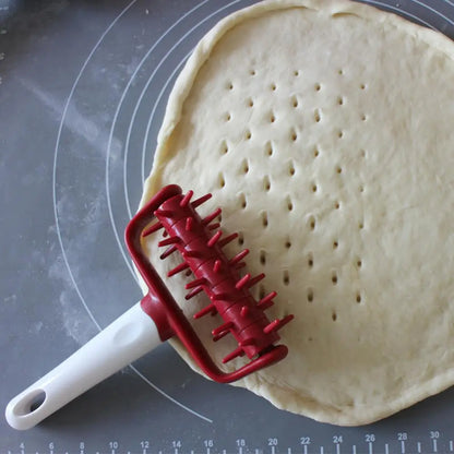 DIY Pizza & Pastry Dough Roller | Plastic Needle Wheel Cutter & Bread Hole Punch Baking Tool