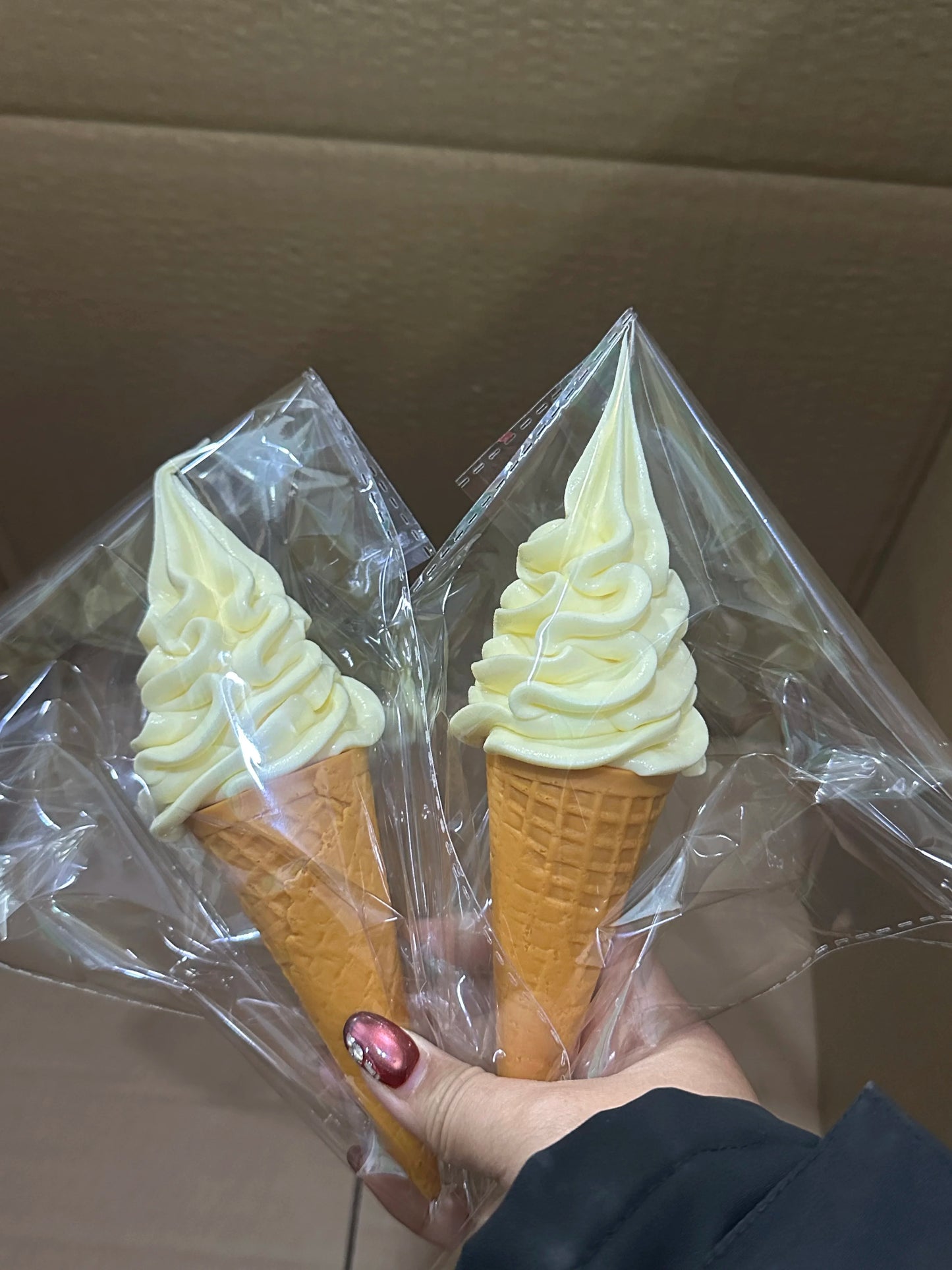 Realistic Faux Ice Cream Cone – Simulation Waffle Cone Prop for Display, Decor & Content Creation