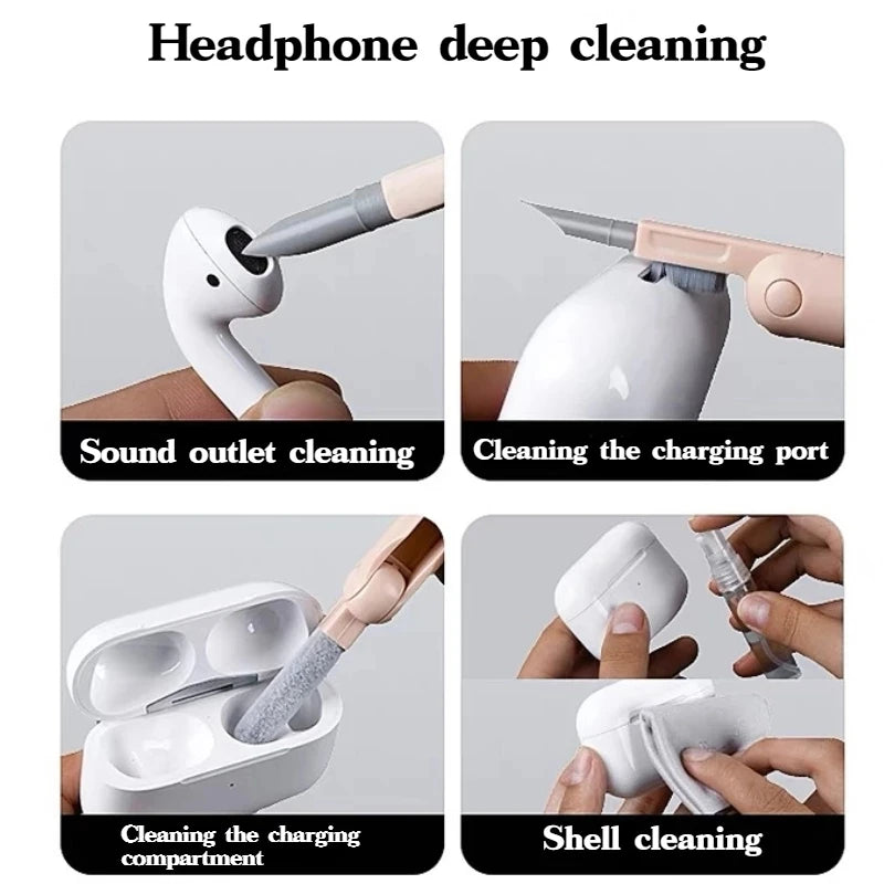 7-in-1 Computer & Keyboard Cleaner Kit | Cleaning Pen, Brush & Keycap Puller for Headsets & Electronics