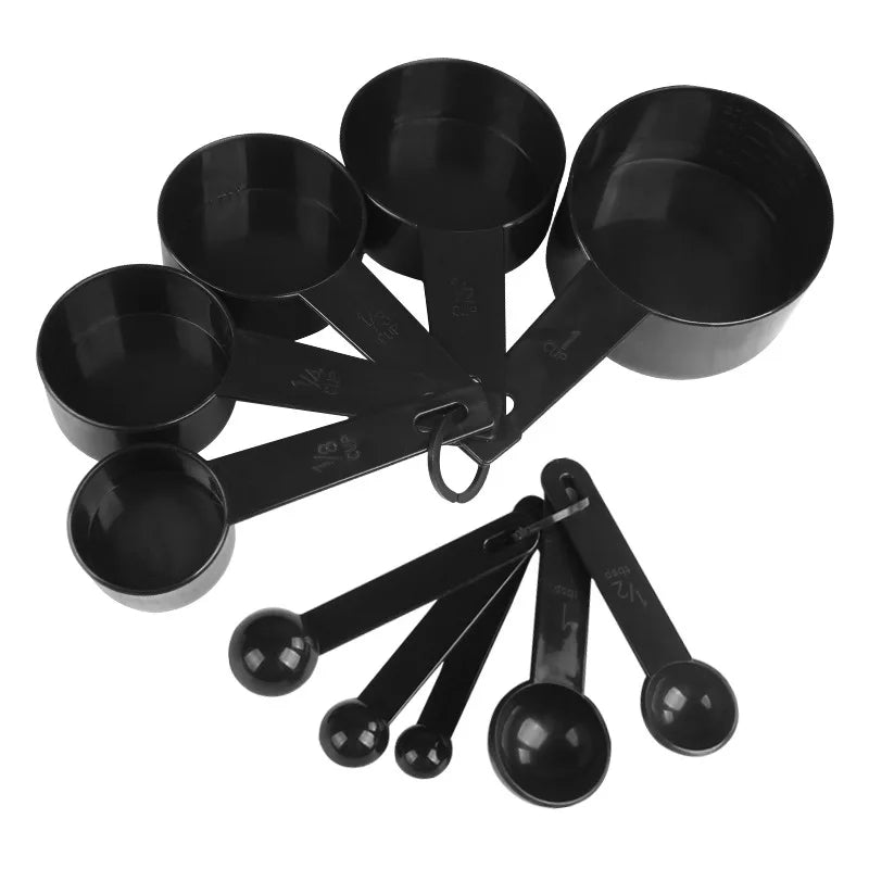 Kitchen Measuring Spoons Set – PP Plastic Baking Spoons for Sugar, Flour & More (5pc or 10pc)