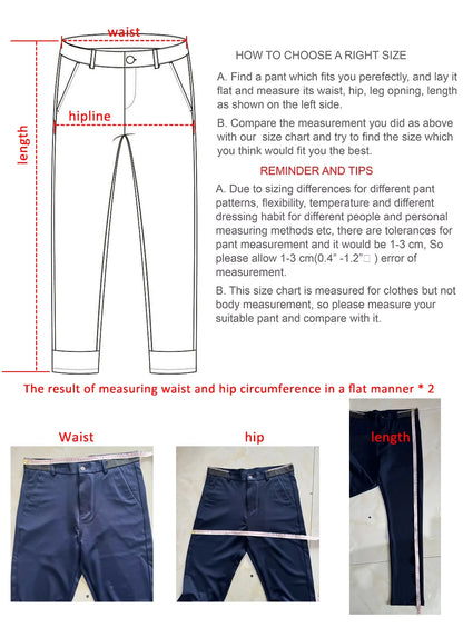 Men's Smart Casual Dress Pants – Elastic Waist Suit Trousers, Straight Fit | Sizes 29–42