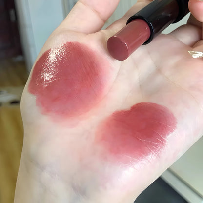 Waterproof Red Brown Lipstick | Moisturizing Mirror Lip Gloss for Long-Lasting Natural Makeup