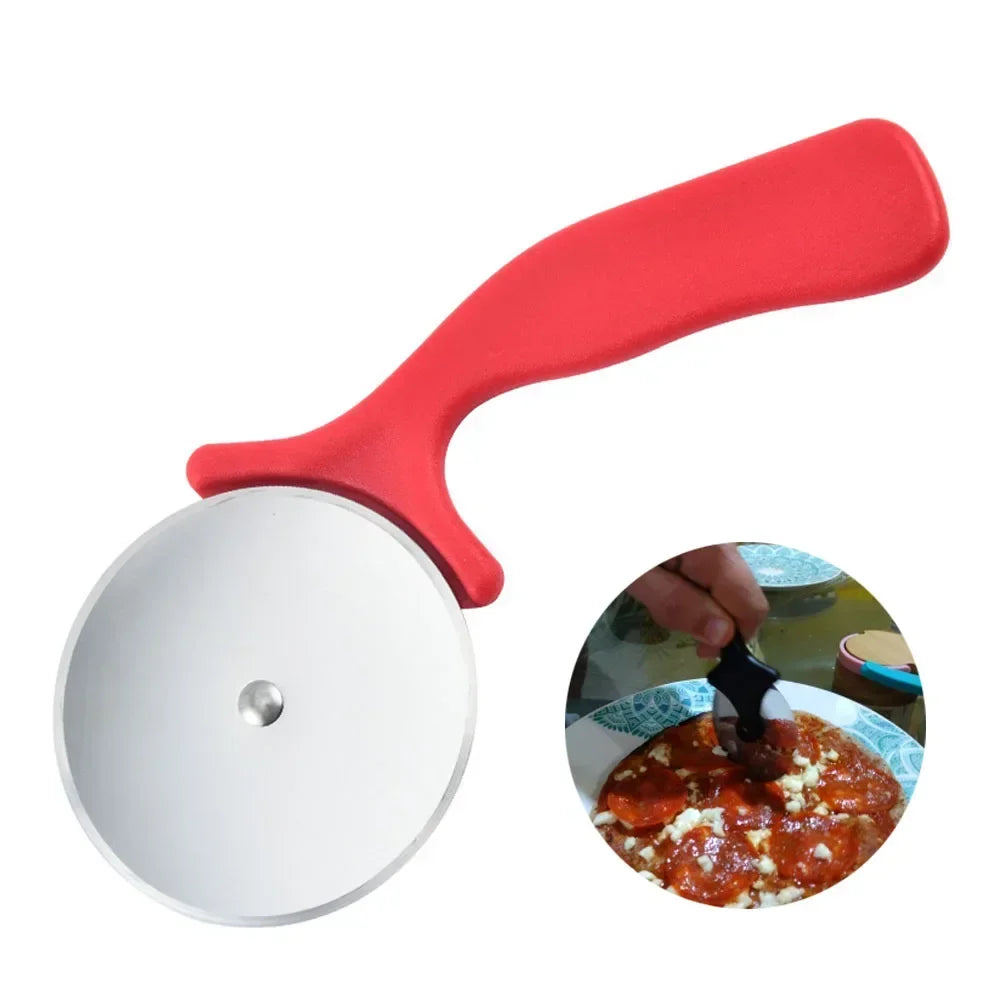 Stainless Steel Pizza & Pastry Roller Cutter | Multi-Use Pizza Knife, Cookie & Cake Wheel Scissor