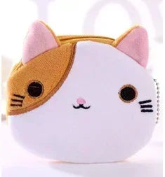 Plush Cartoon Animal Coin Purse with Zipper