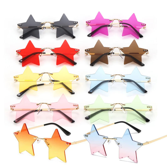 Rimless Star Shape Sunglasses for Women