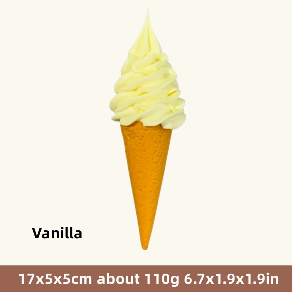 Realistic Faux Ice Cream Cone – Simulation Waffle Cone Prop for Display, Decor & Content Creation