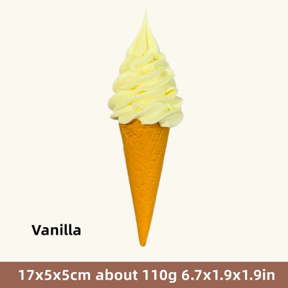Realistic Faux Ice Cream Cone – Simulation Waffle Cone Prop for Display, Decor & Content Creation