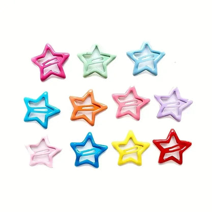20-Pack Colorful Star BB Hair Clips – Cute Barrettes for Girls & Kids