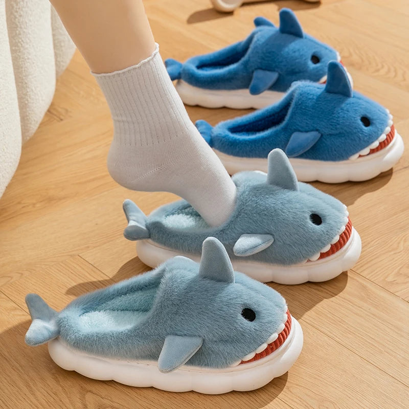 Fluffy Fur Slide Slippers – Women's Cozy Platform Indoor Shoes