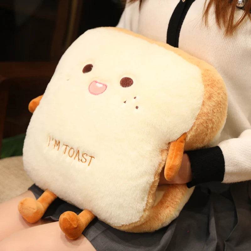 Plush Toast Bread Pillow – Soft Simulation Food Cushion & Kids Toy Gift