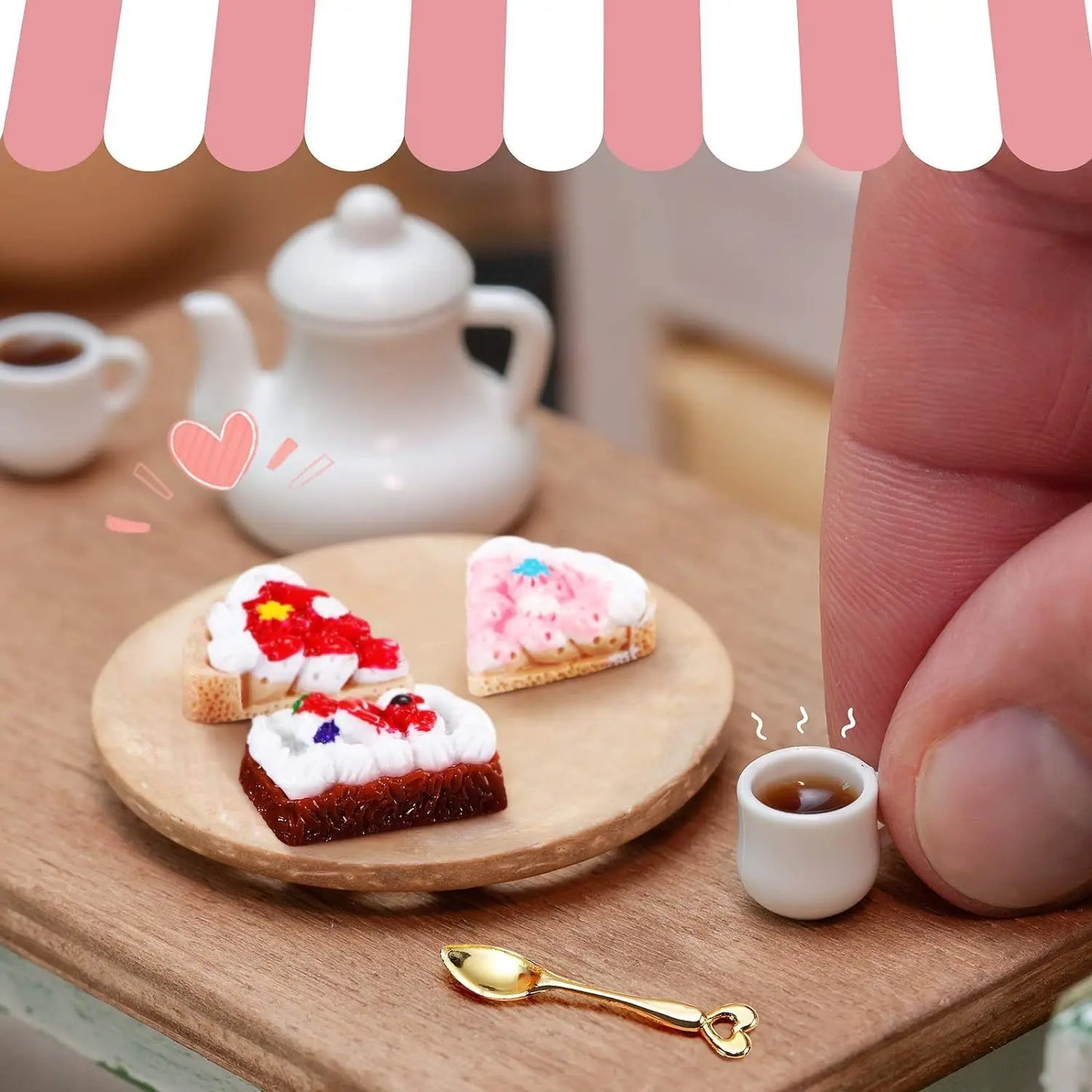 Miniature Food Resin Toys | Mixed Dollhouse Kitchen Pretend Play Set for Creative Kids