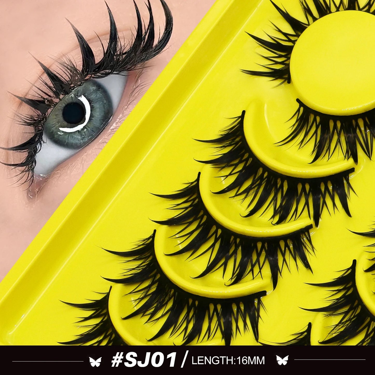Cat Eye Manga Lashes | 3D Faux Mink Wispy Natural Winged Elongated False Eyelashes