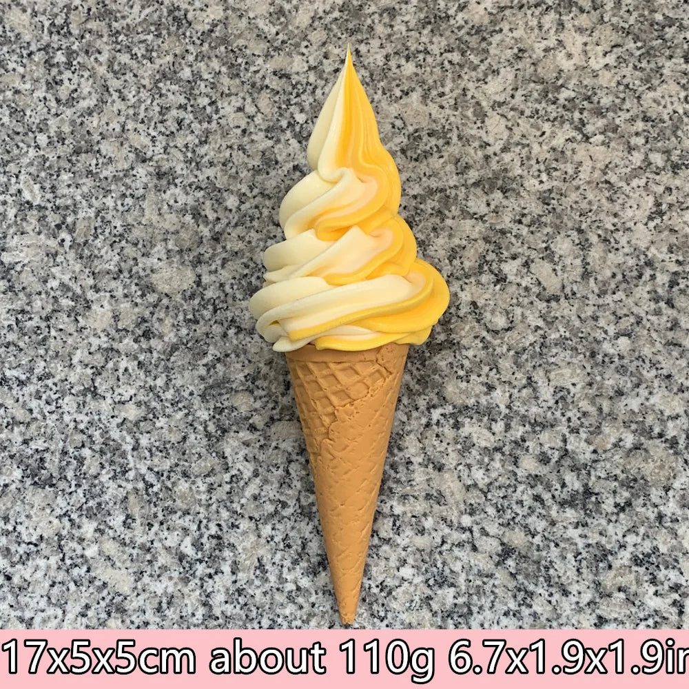 Realistic Faux Ice Cream Cone – Simulation Waffle Cone Prop for Display, Decor & Content Creation