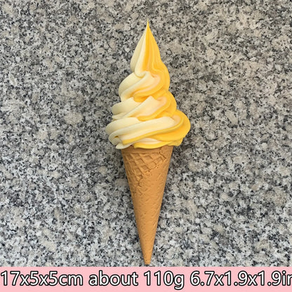 Realistic Faux Ice Cream Cone – Simulation Waffle Cone Prop for Display, Decor & Content Creation