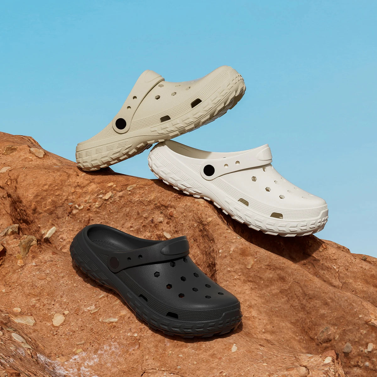 EVA T Strap Closed Toe Slide Sandals for Men and Women