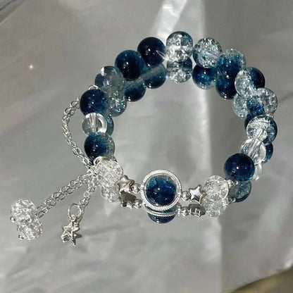 Women's Crystal Beads Bracelet | Korean Flower, Fox & Feather Tassel Friendship Jewelry Gift
