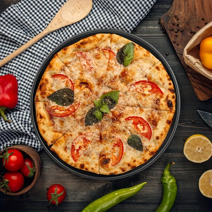 Non-Stick Round Pizza Tray | 6–10 inch Carbon Steel Baking Tray for Home & Restaurant