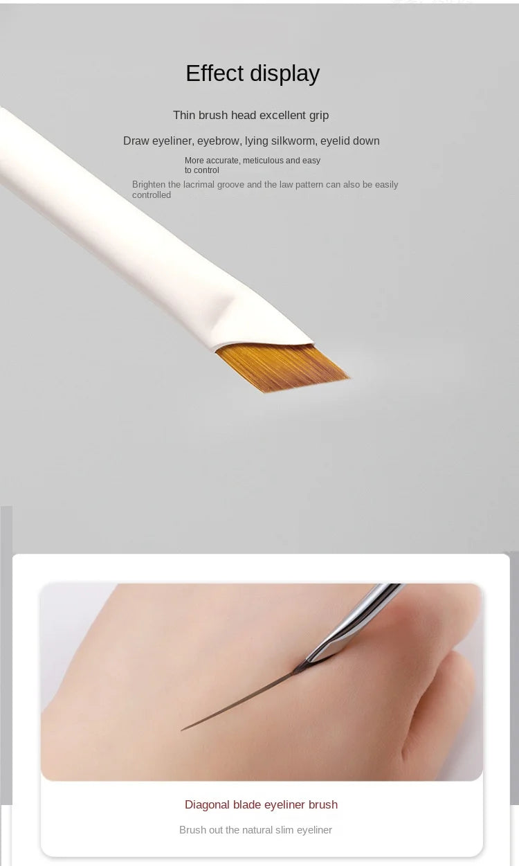 Upgrade Blade Eyeliner & Eyebrow Brush | Ultra Thin Fine Angle Flat Brush for Precise Eye Makeup