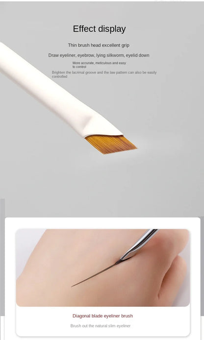Upgrade Blade Eyeliner & Eyebrow Brush | Ultra Thin Fine Angle Flat Brush for Precise Eye Makeup