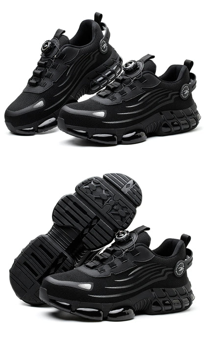 Steel Toe Safety Shoes for Men Lace Free Breathable