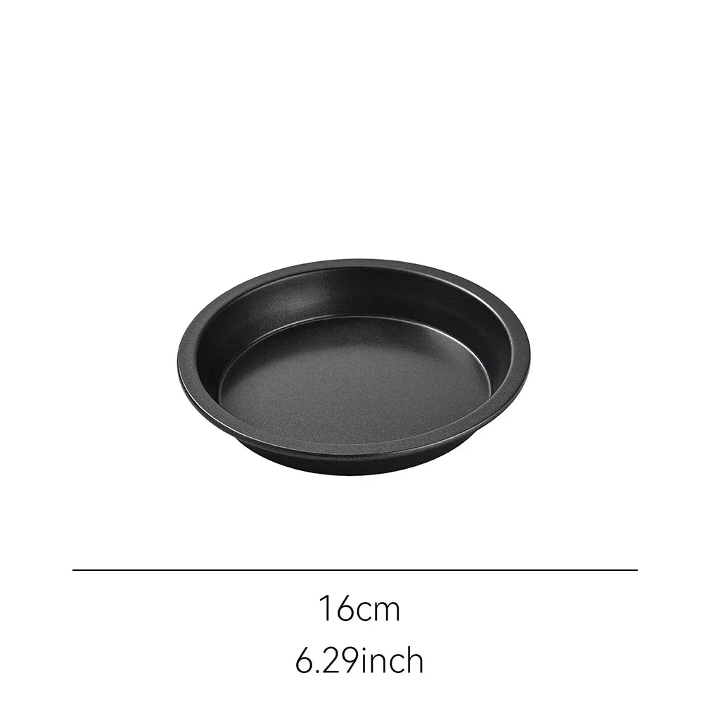 Non-Stick Carbon Steel Pizza Pan | 6–10 inch Black Baking Pan for Oven, Microwave & Chip Tray