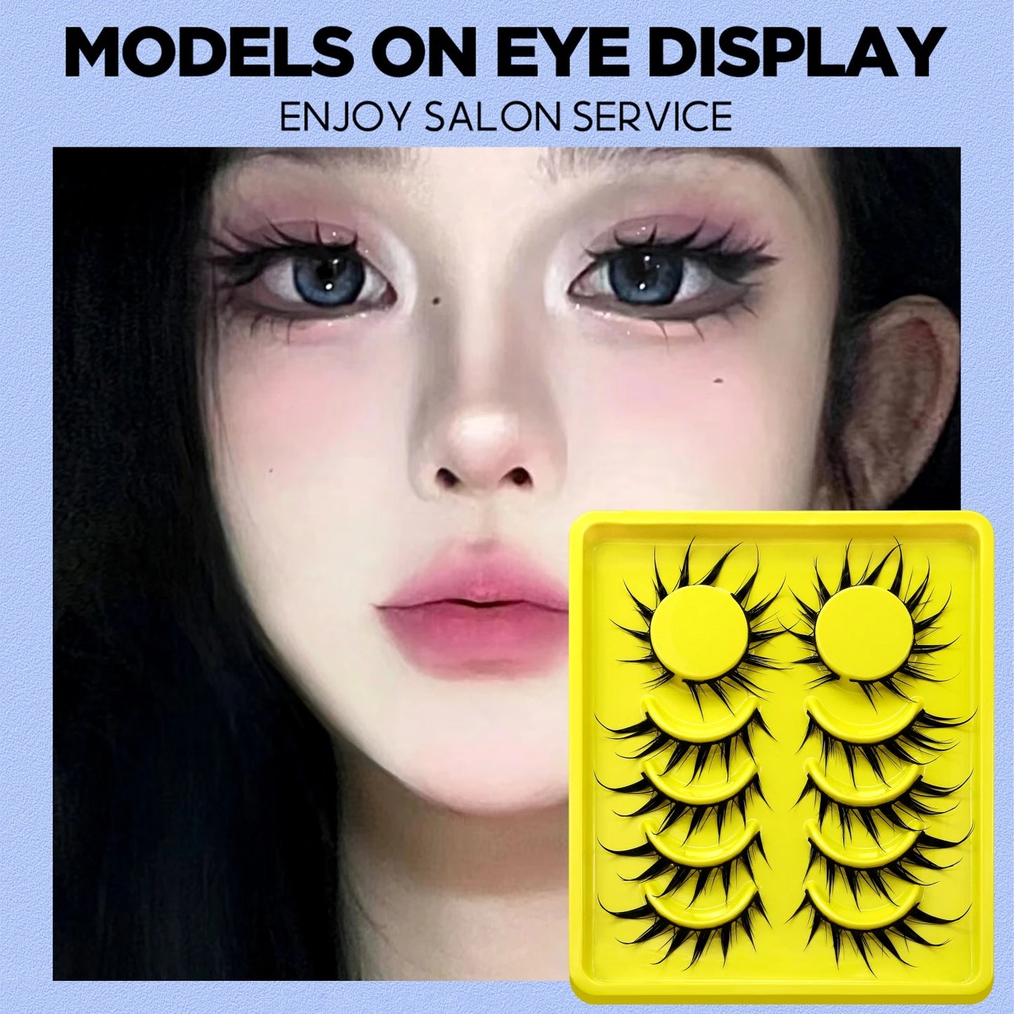 Cat Eye Manga Lashes | 3D Faux Mink Wispy Natural Winged Elongated False Eyelashes