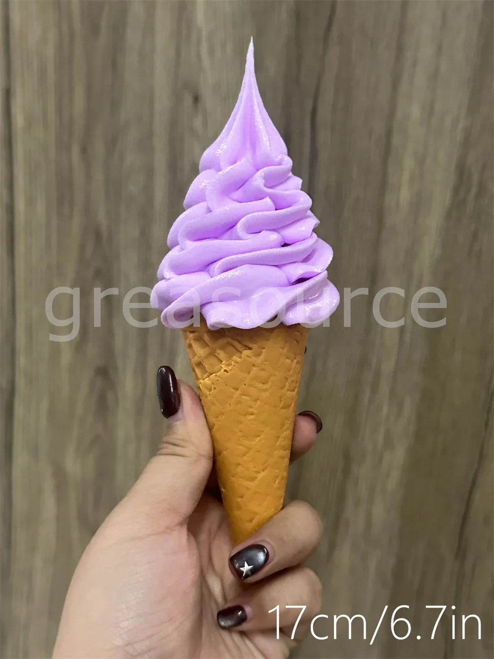 Realistic Faux Ice Cream Cone – Simulation Waffle Cone Prop for Display, Decor & Content Creation
