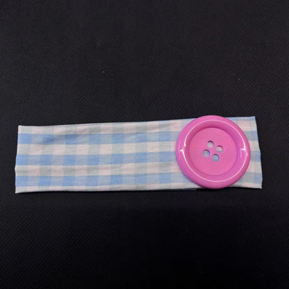 Vintage Polka Dot Button Headband for Women