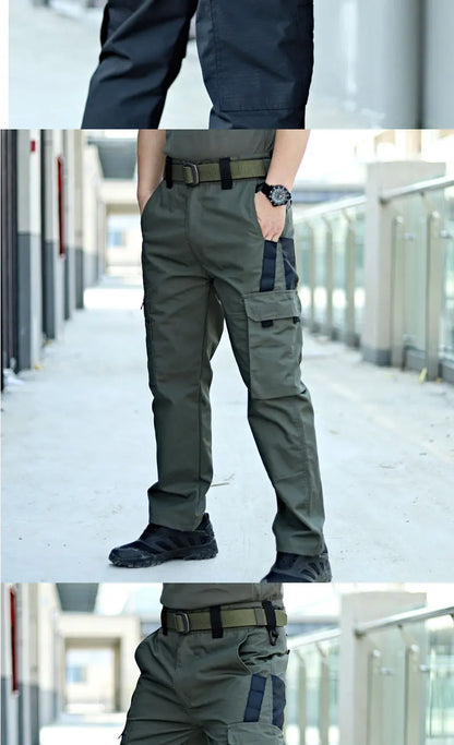 Men's Tactical Work Pants | Waterproof Multi-Pocket Cargo Trousers for Outdoor Hiking & Workwear