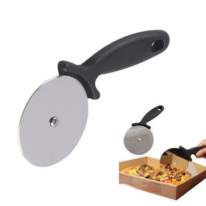 Stainless Steel Pizza & Pastry Roller Cutter | Multi-Use Pizza Knife, Cookie & Cake Wheel Scissor