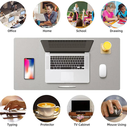 Large PU Leather Desk Mat | 600x300mm Waterproof Mouse Pad & Keyboard Desk Pad for Office & Gaming