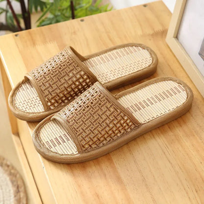Woven Rattan Slide Sandals for Women and Men