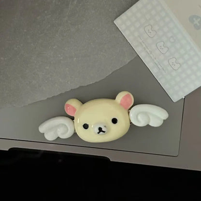 Women's Kawaii Rilakkuma Bear Hair Clip | Cute Wave Point BB Hairpin Birthday Gift