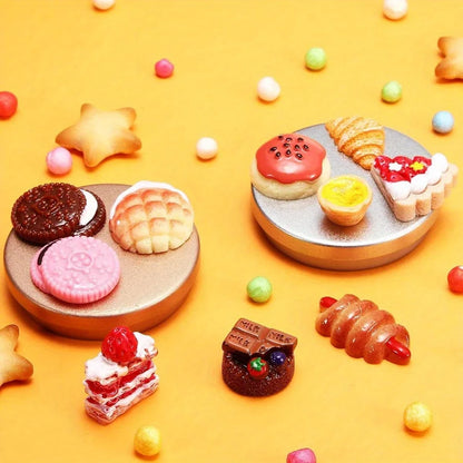 Miniature Food Resin Toys | Mixed Dollhouse Kitchen Pretend Play Set for Creative Kids