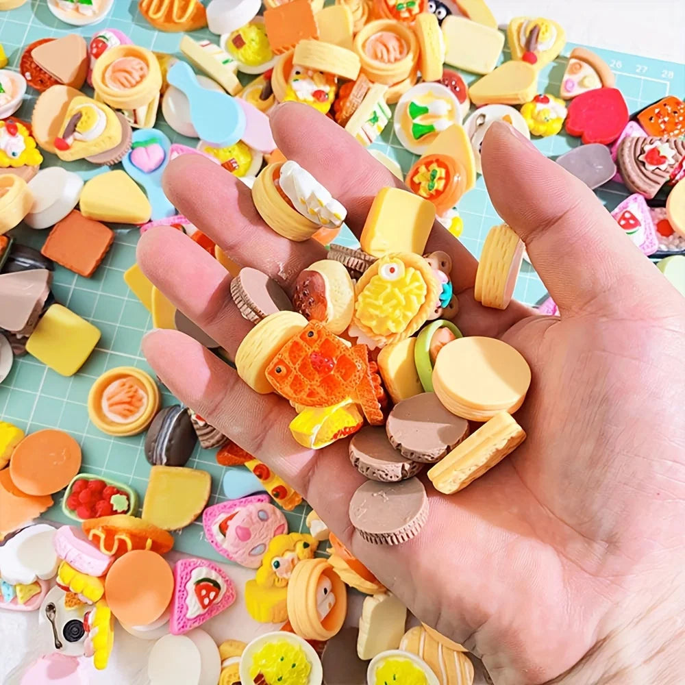 Miniature Food Resin Toys | Mixed Dollhouse Kitchen Pretend Play Set for Creative Kids