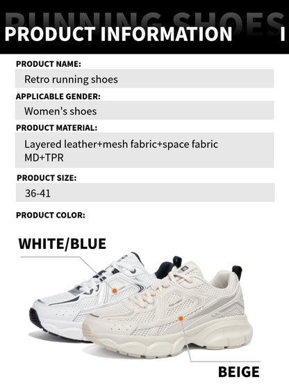 Women's Lightweight Mesh Running Sneakers – Breathable Lace-Up Sport Shoes