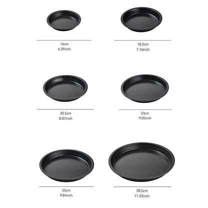 Non-Stick Carbon Steel Pizza Pan | 6–10 inch Black Baking Pan for Oven, Microwave & Chip Tray