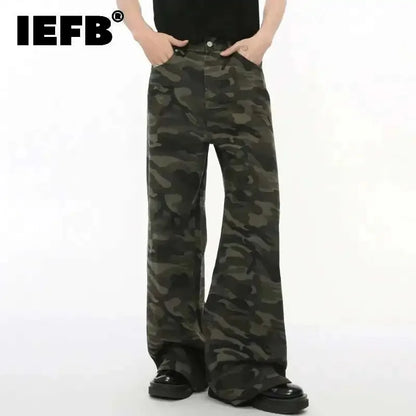 Vintage Wide-Leg Jeans – Men's Camo & Washed Denim